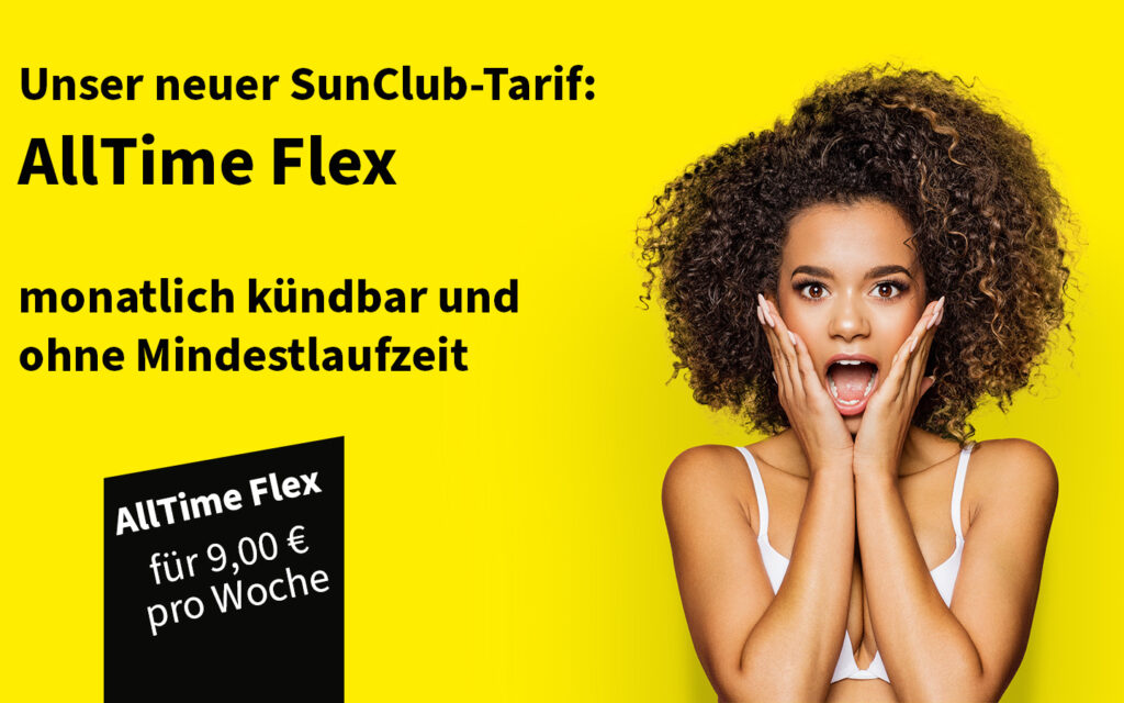 Neuer SunClub-Tarif AllTime Flex monatlich kündbar